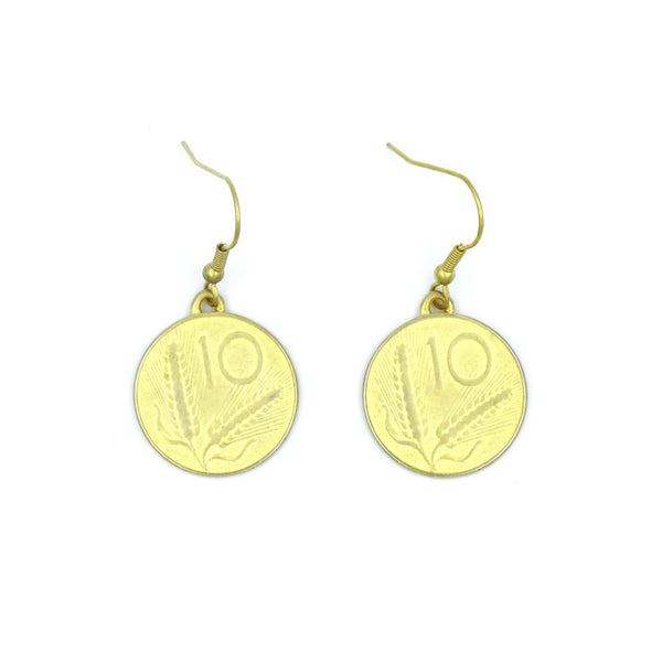 ORECCHINI 10 LIRE ORO