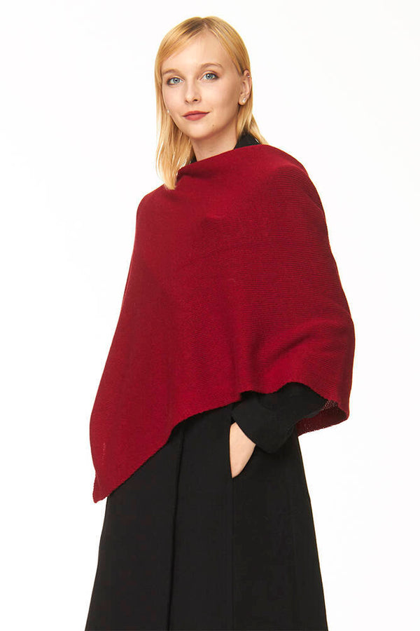 ponchetto lana merino cashmere