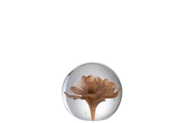 Fermacarte fiore vetro