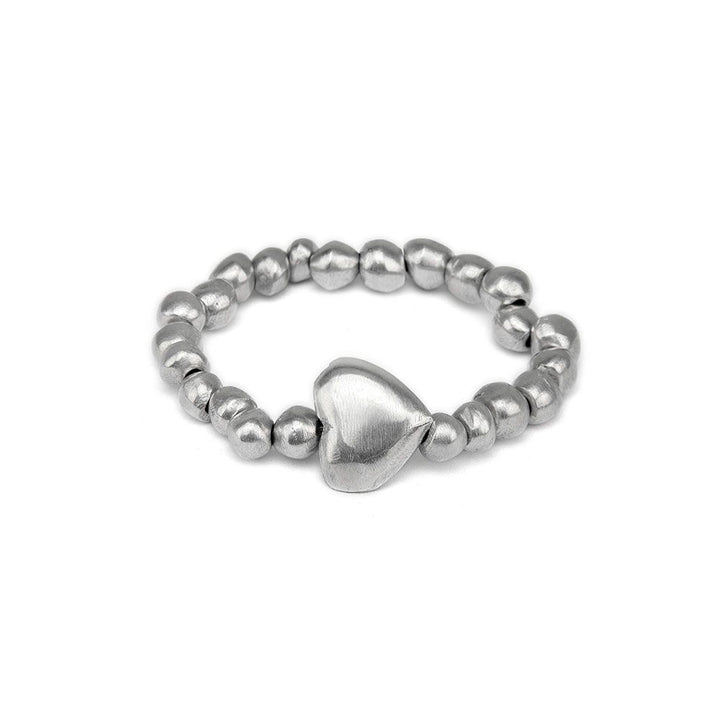 Bracciale elastico sfere e cuore