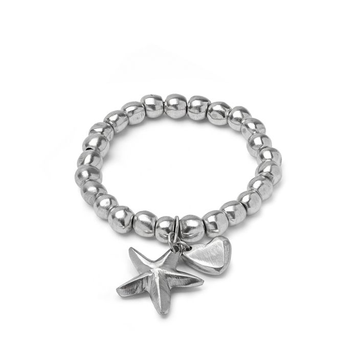 Bracciale elastico sfere stella marina