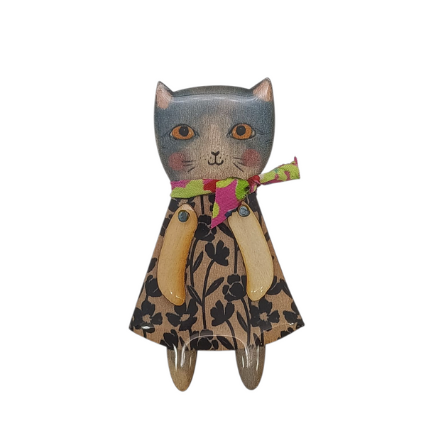 Spilla gatto resinato