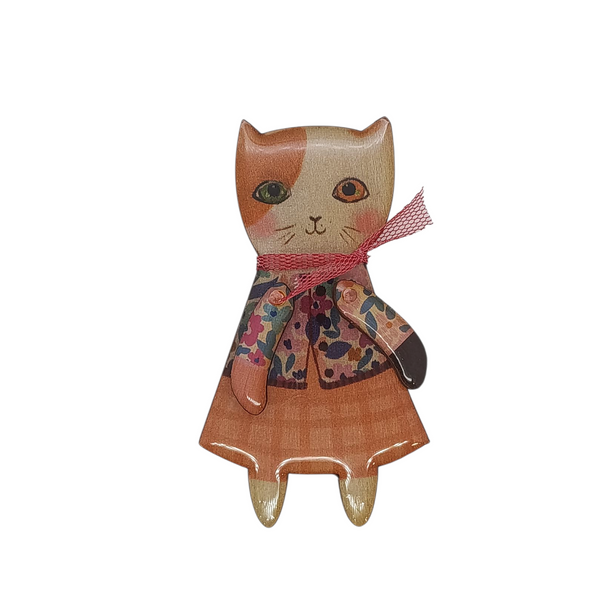 Spilla gatto resinato