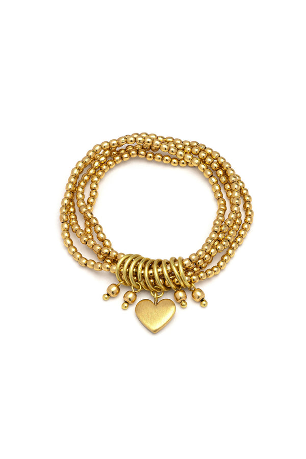 Bracciale elastico cuore pendente