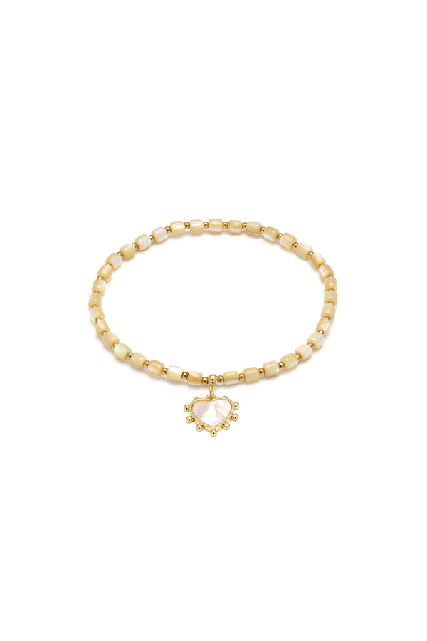 Bracciale elastico cilindri e cuore