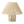Lampada da tavolo metallo /cotone naturale  con batteria