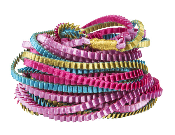 Collana plissettata lunga