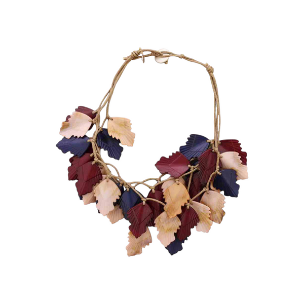 Collana giro  foglie