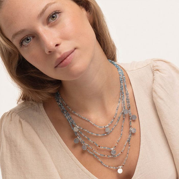 Collana multifili monete