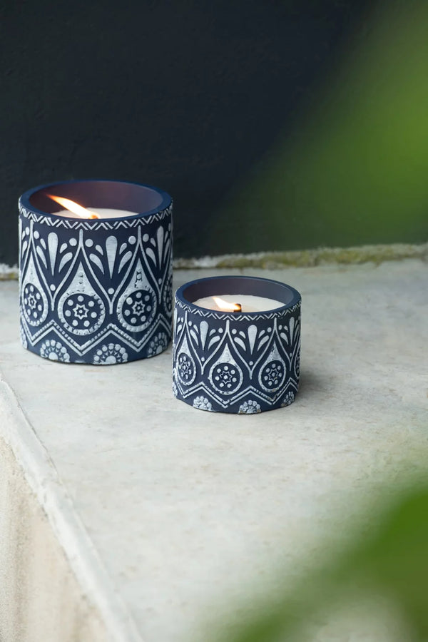 candela terracotta blu bianco small