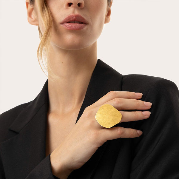 Anello maxi placca