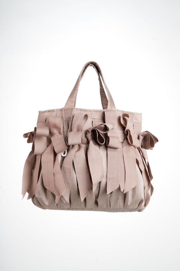 Borsa grande in viscosa shantung effetto seta