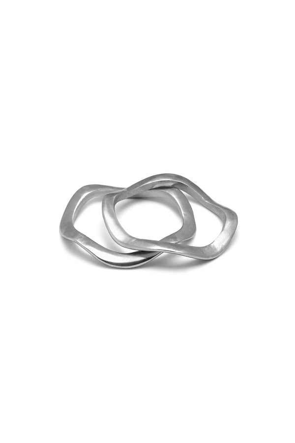 Bracciale rigido piatto onde