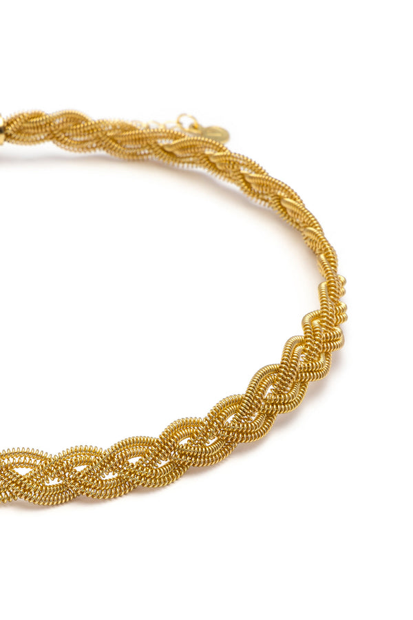 Girocollo treccia luminosa