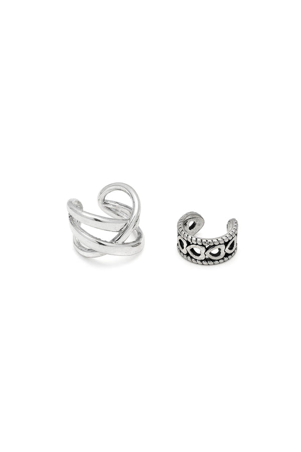 Set 2 ear cuff cuori