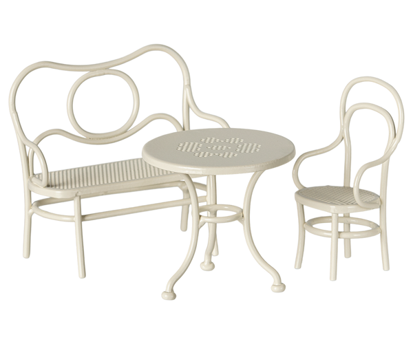 Set tavolo caffè bianco