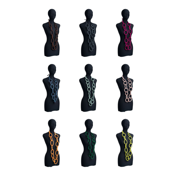 Collana anelli grandi viscosa