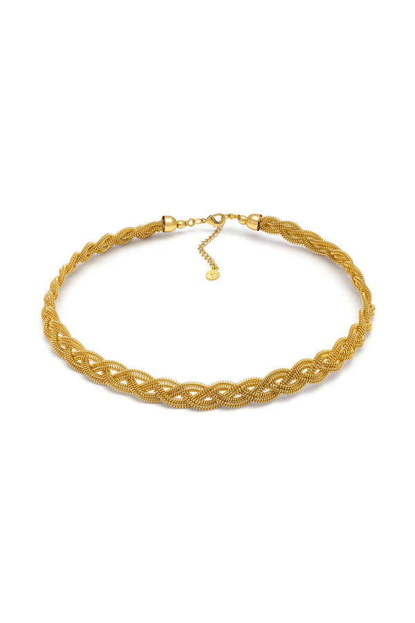 Girocollo treccia luminosa