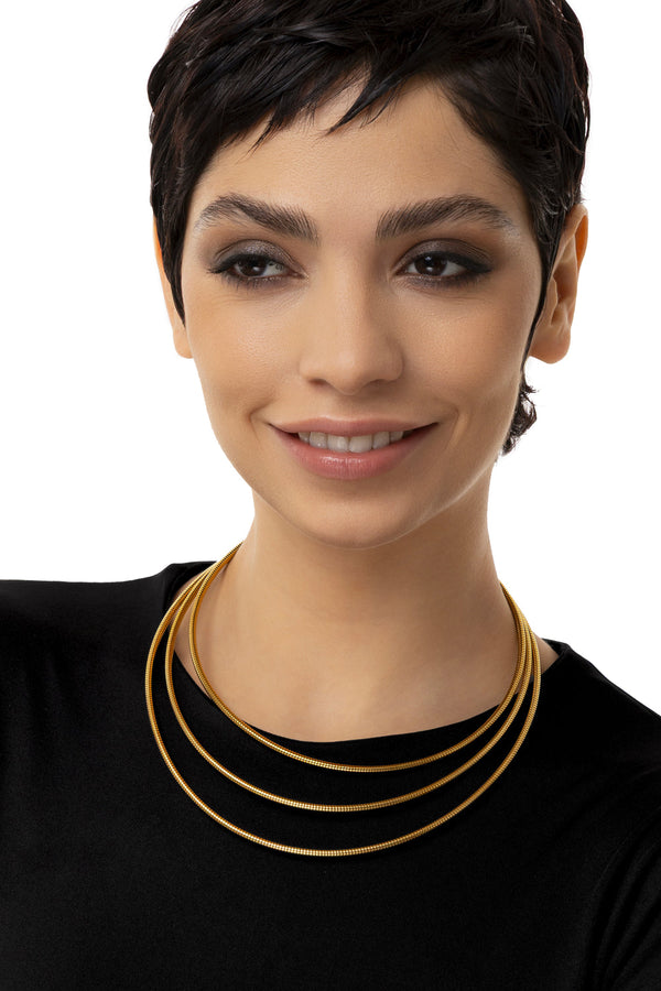 collana 3 catene snake