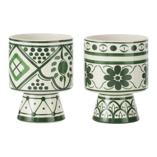 portavasi ceramica verde