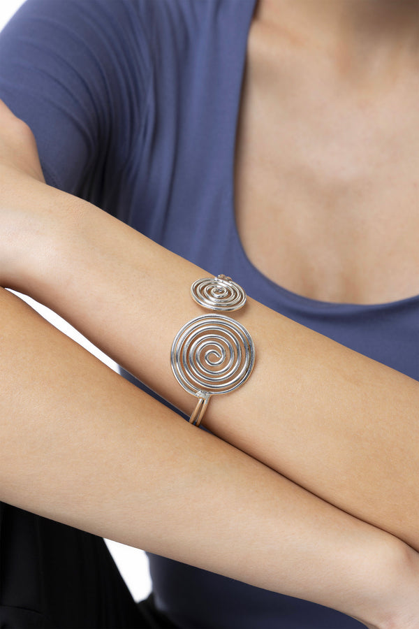 Bracciale 2 spirali silver