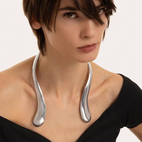 Collana rigida 2 gocce grandi