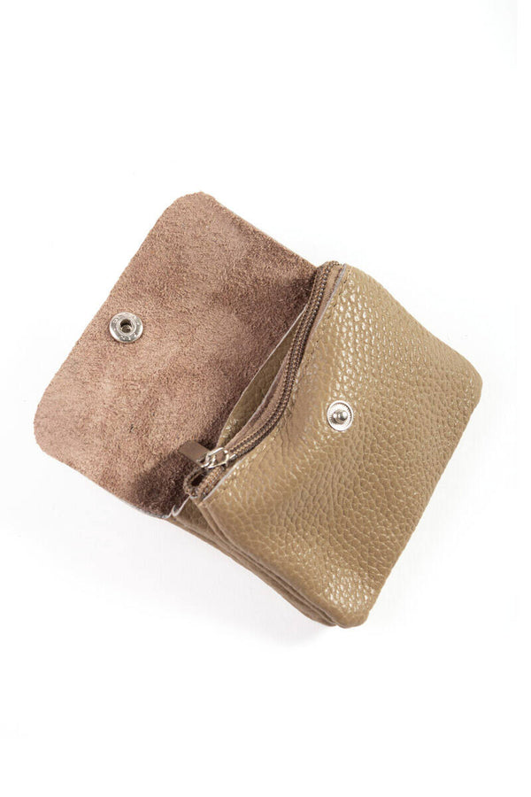 Portaspicci con taschino clip e zip pelle