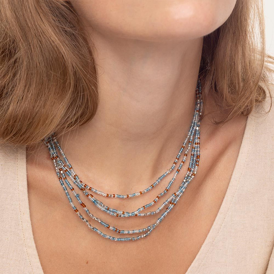 Collana perline multifili