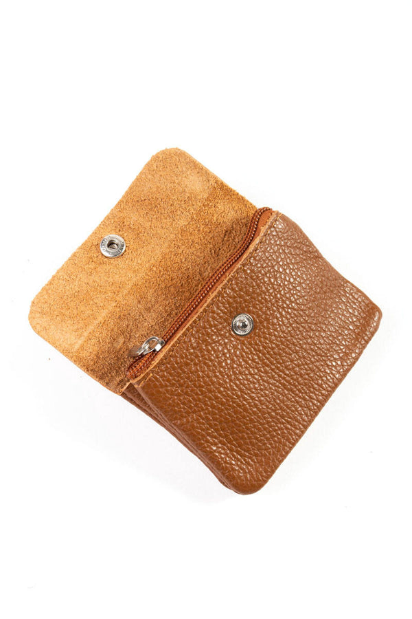 Portaspicci con taschino clip e zip pelle