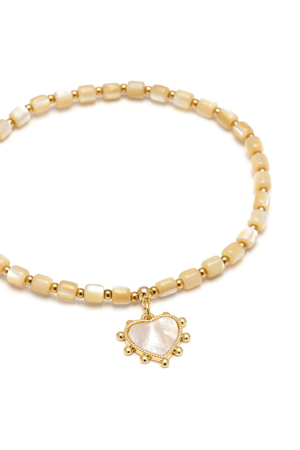 Bracciale elastico cilindri e cuore