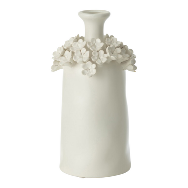 Vaso Yucca Fiore Ceramica Bianco Medium