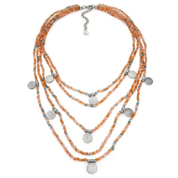 Collana multifili monete