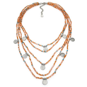 Collana multifili monete