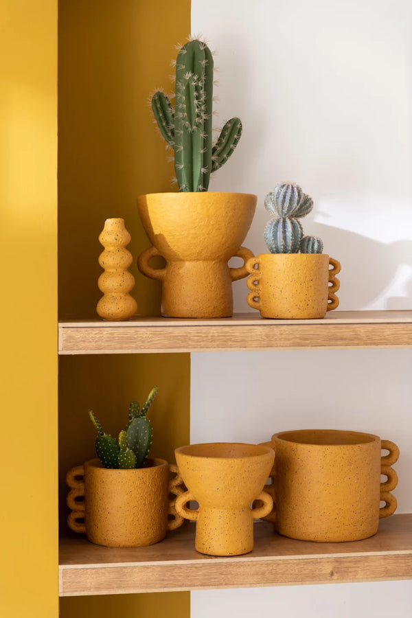 vaso ceramica ocra