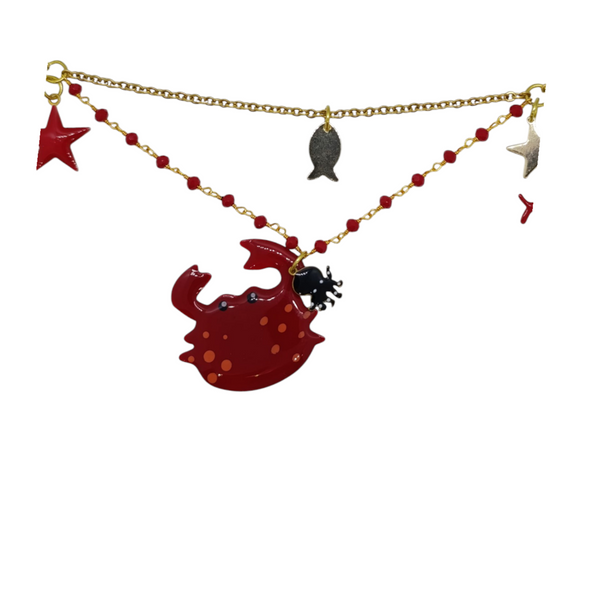 Collana granchio rosso