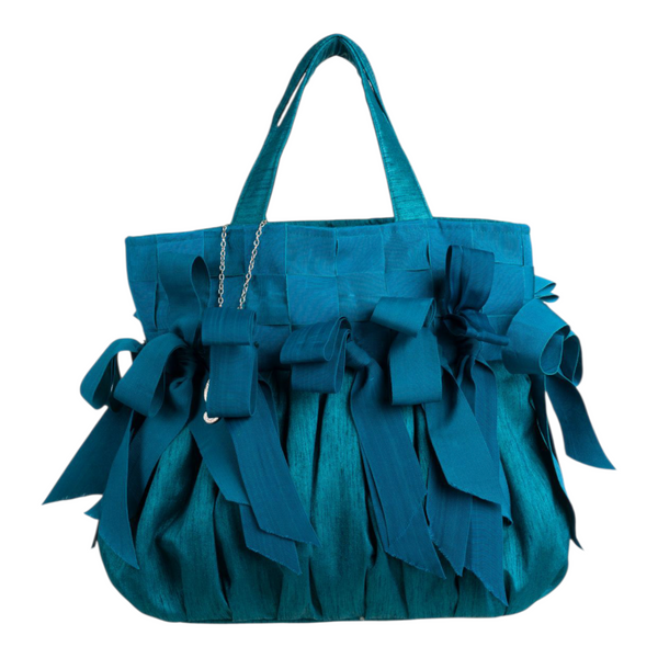 Borsa grande in viscosa shantung effetto seta