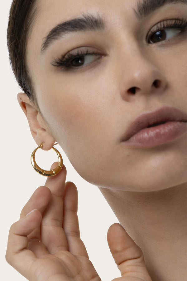 orecchini hoops bamboo