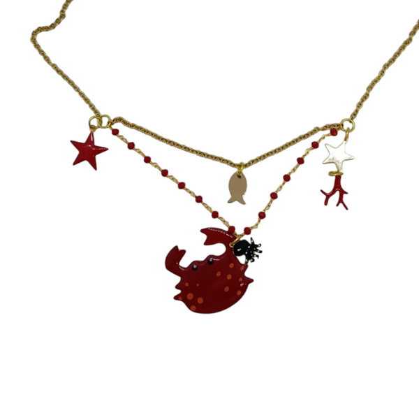 Collana granchio rosso