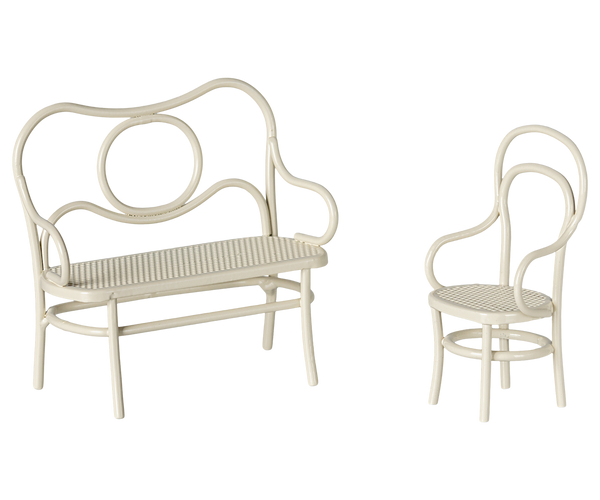Set tavolo caffè bianco