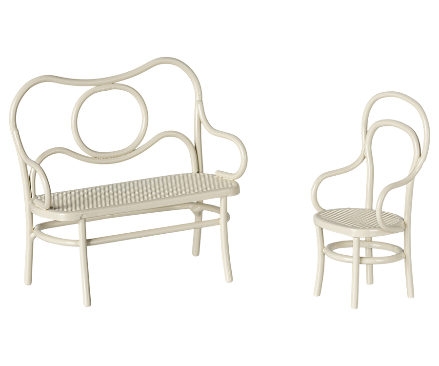 Set tavolo caffè bianco