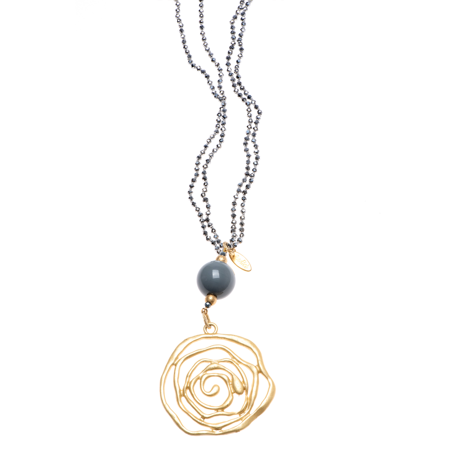 COLLANA LUNGA FIORI E CUORI