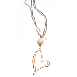 COLLANA LUNGA FIORI E CUORI